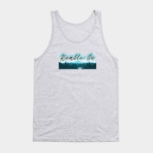 Ramble On Classic Rock Lyrics Mountain Landscape Tank Top